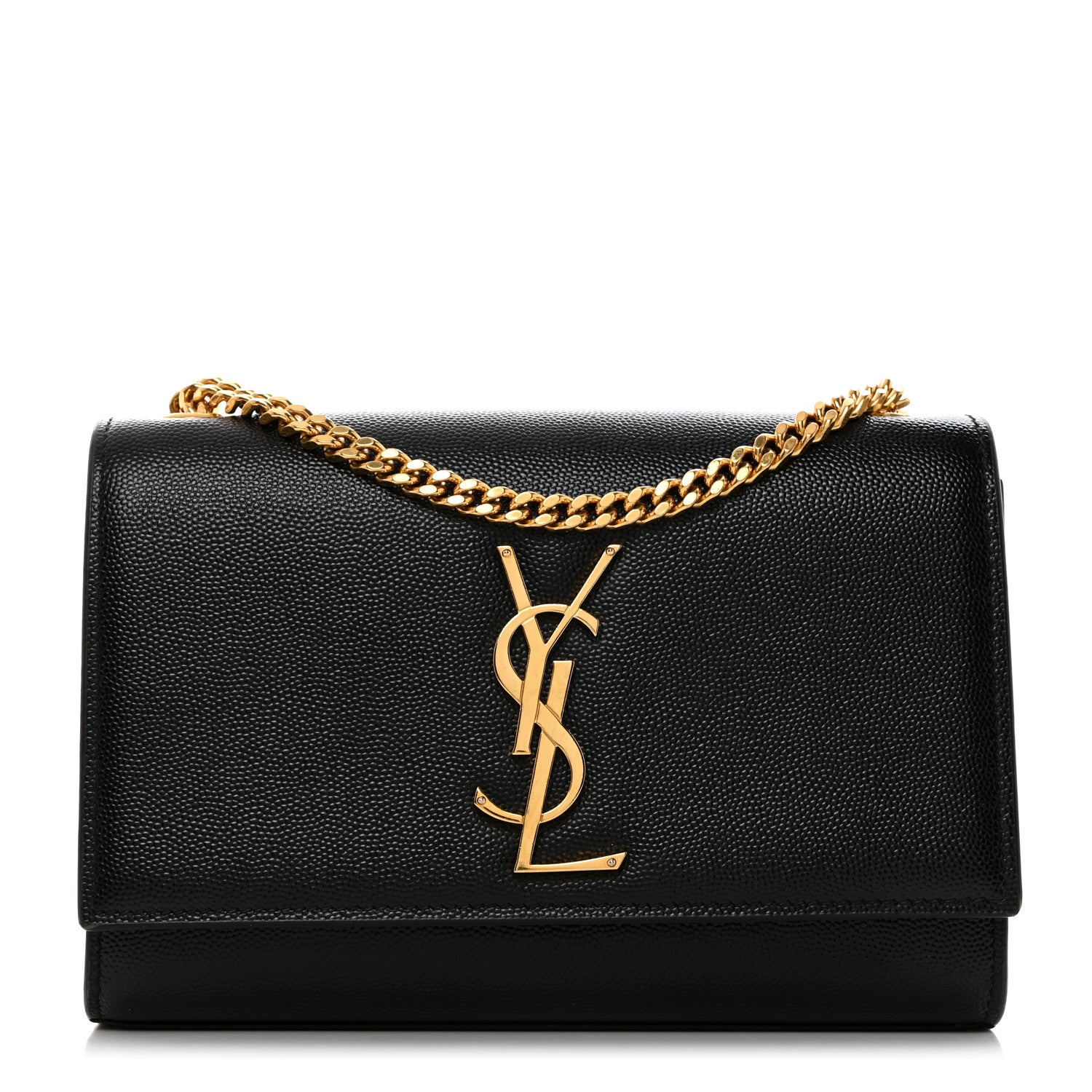 Saint Laurent Grain De Poudre Small Monogram Kate Satchel Black 1 of 10