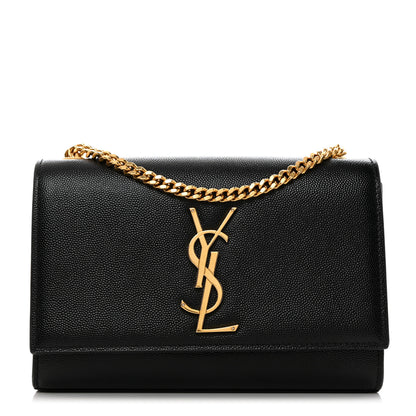 Saint Laurent Grain De Poudre Small Monogram Kate Satchel Black 1 of 10