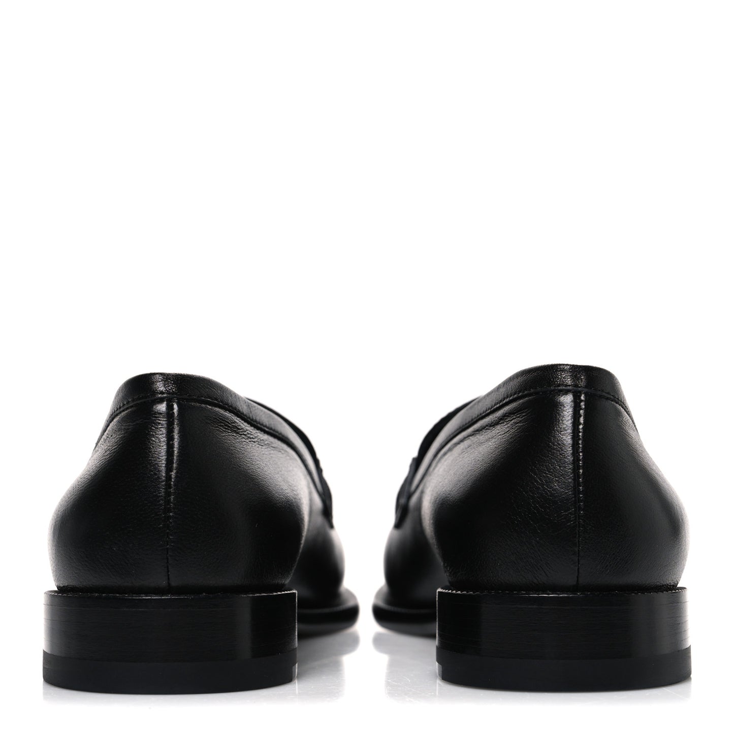 Lambskin CC Mocassin Loafers 38 Black