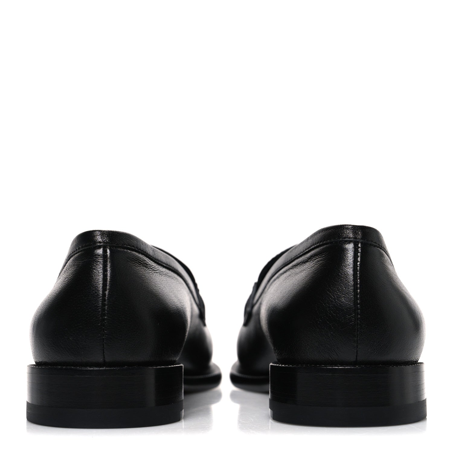Chanel Lambskin CC Mocassin Loafers 38 Black 6 of 11