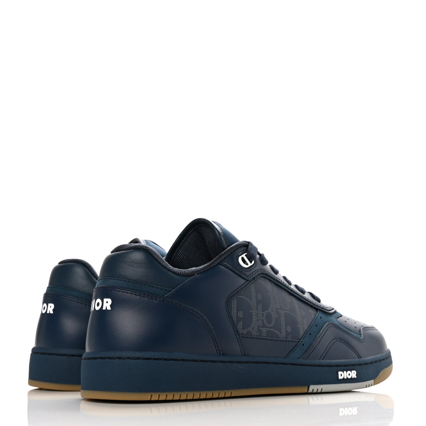 Smooth Calfskin Oblique Galaxy Mens B27 Low Top Sneakers 42 Blue Beige