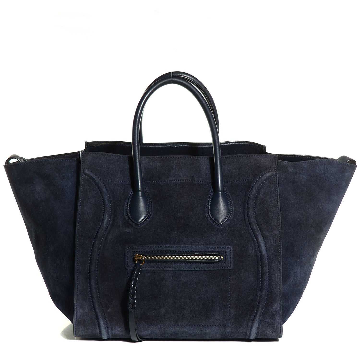 Celine Suede Large Phantom Luggage Midnight 1 of 7