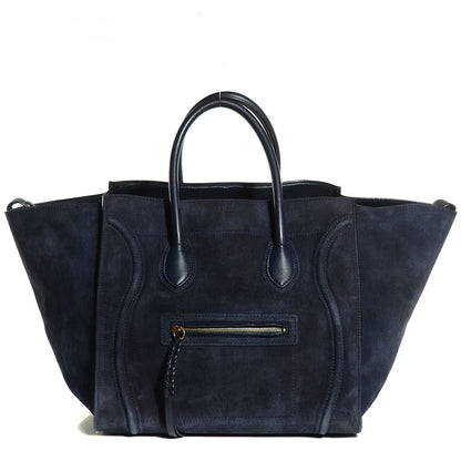 Celine Suede Large Phantom Luggage Midnight 1 of 7