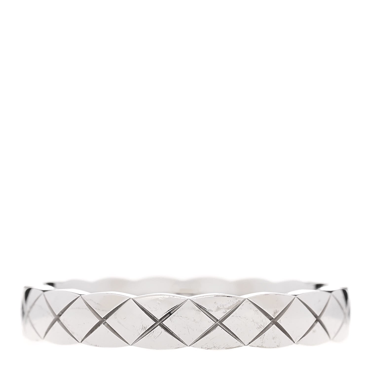Chanel 18K White Gold Mini Coco Crush Ring 50 5.5 1 of 7