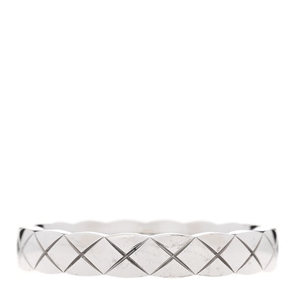 Chanel 18K White Gold Mini Coco Crush Ring 50 5.5 1 of 7