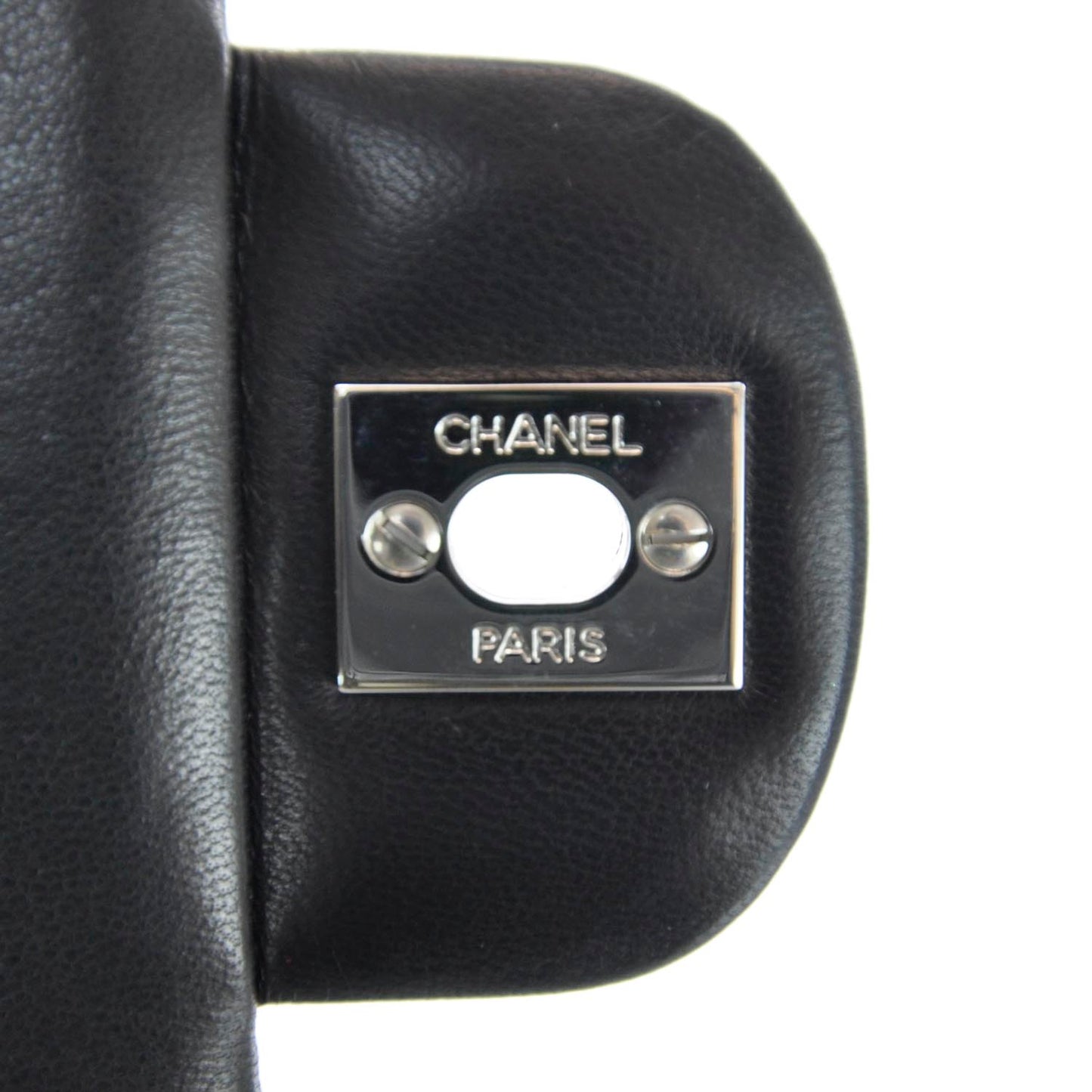 Lambskin Medium Double Flap Black