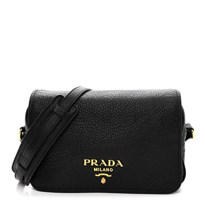 Prada Vitello Phenix Crossbody Bag Black 1 of 11