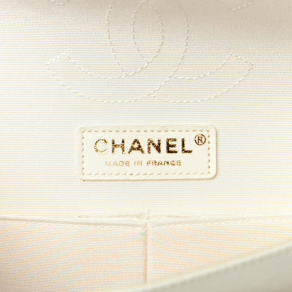 Chanel Denim Floral Printed Medium Double Flap Beige 8 of 12