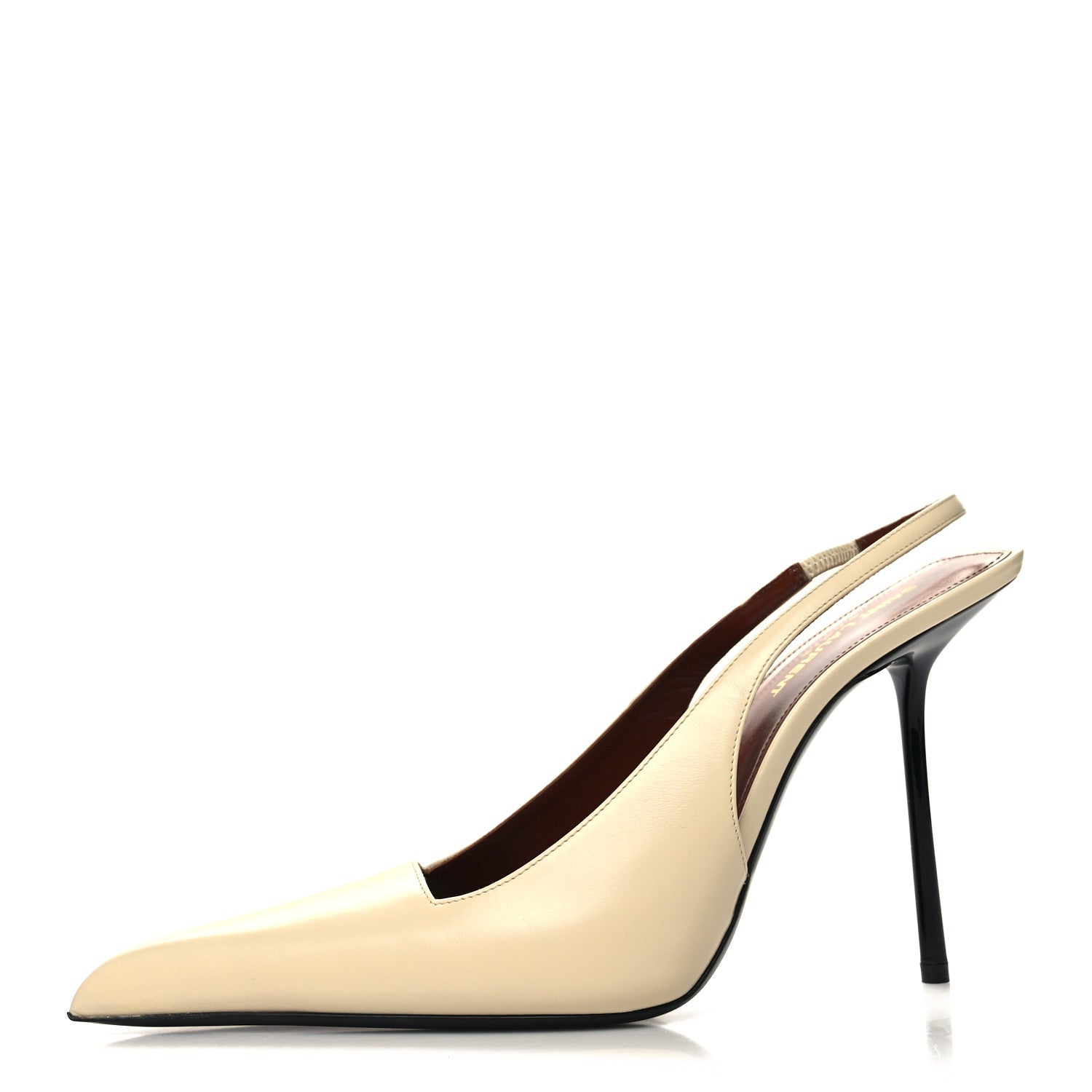 Saint Laurent Calfskin Paloma 105 Slingback Pumps 41 Beige 1 of 8