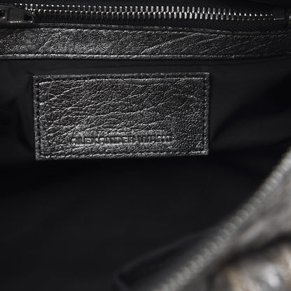 Alexander Wang Metallic Pebbled Lambskin Rockie Carbon Silver Hardware 6 of 13
