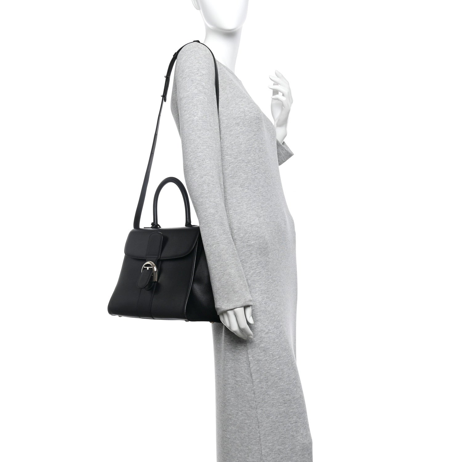 Delvaux Box Calfskin MM Brillant Satchel Black 2 of 11