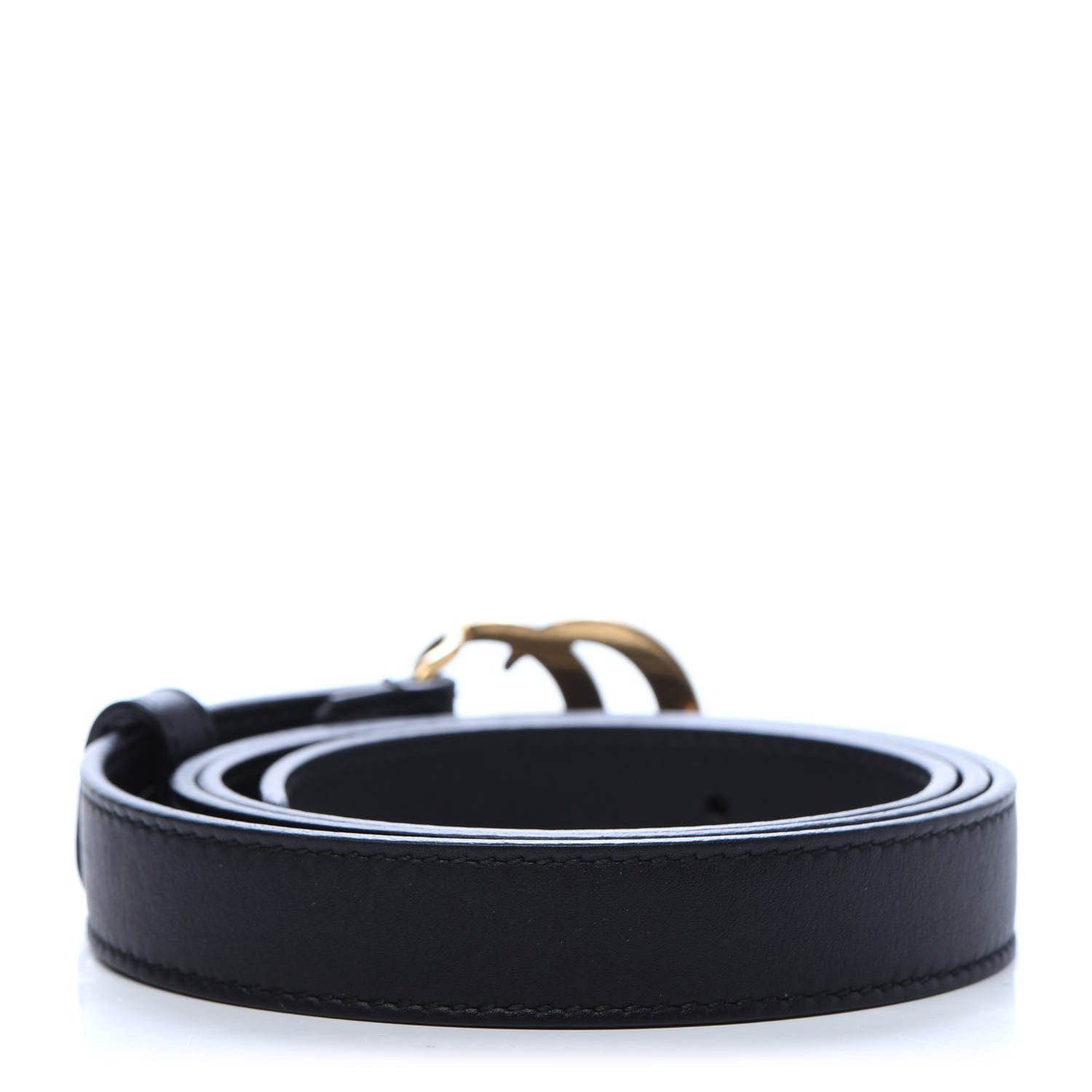 Gucci Calfskin Double G 20mm Belt 80 32 Black 2 of 7