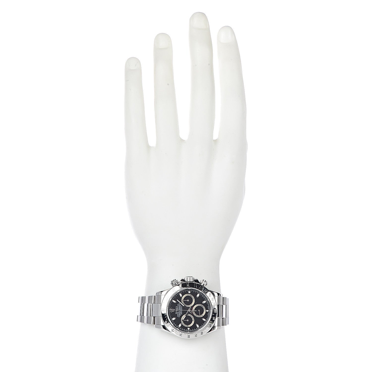 Rolex Stainless Steel 40mm Oyster Perpetual Daytona Cosmograph Watch Black 116520 2 of 8
