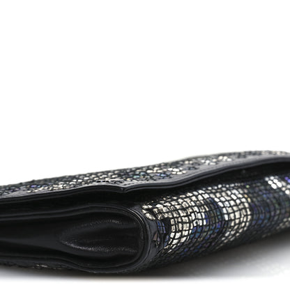 Gucci Calfskin Studded Evening Clutch  Black Silver 9 of 11