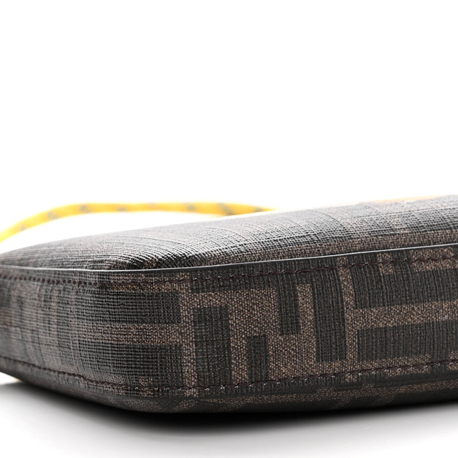Fendi X FRGMT X POKEMON Glazed Fabric FF Pokemon Print Baguette Pouch Tobacco Moro Giallo 9 of 11