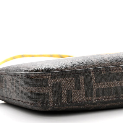 Fendi X FRGMT X POKEMON Glazed Fabric FF Pokemon Print Baguette Pouch Tobacco Moro Giallo 9 of 11