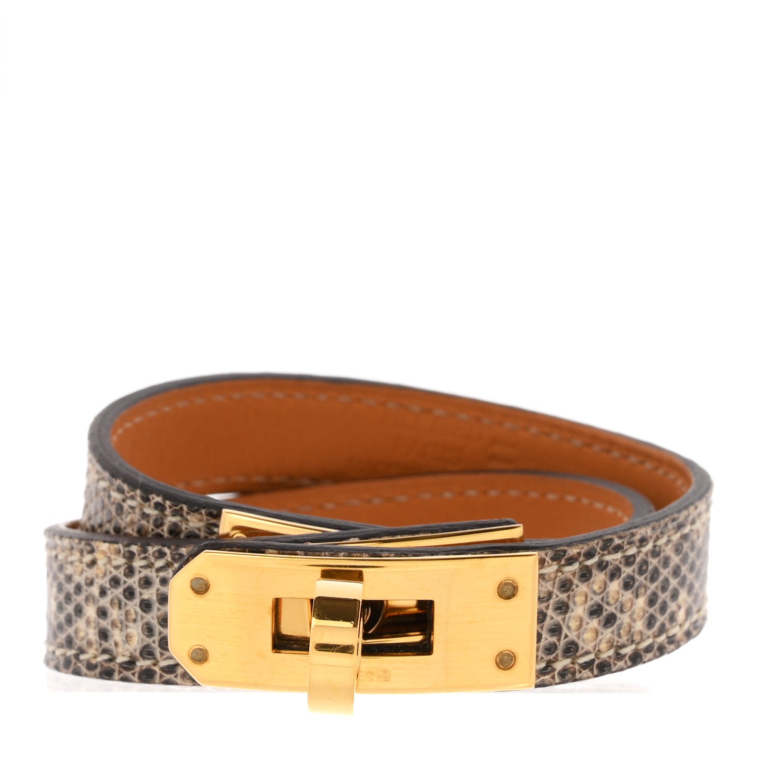 Hermes Lizard Kelly Double Tour Bracelet S Ombre 1 of 6