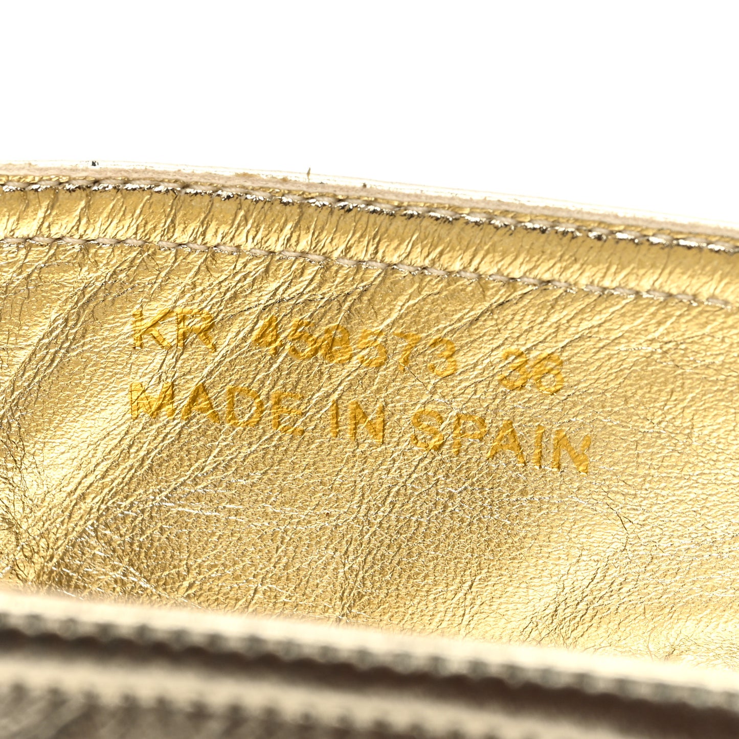 Metallic Lambskin Monogram Espadrilles 38 Platino