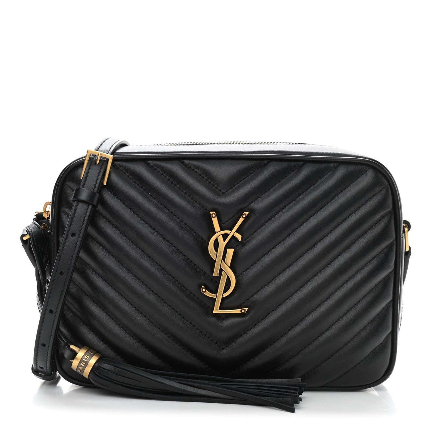 Calfskin Matelasse Monogram Lou Camera Bag Black