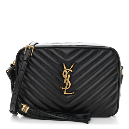 Saint Laurent Calfskin Matelasse Monogram Lou Camera Bag Black 1 of 10