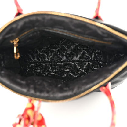 Louis Vuitton Nylon Monogram Kusama Infinity Dots Vertical Lockit Black Red 5 of 10