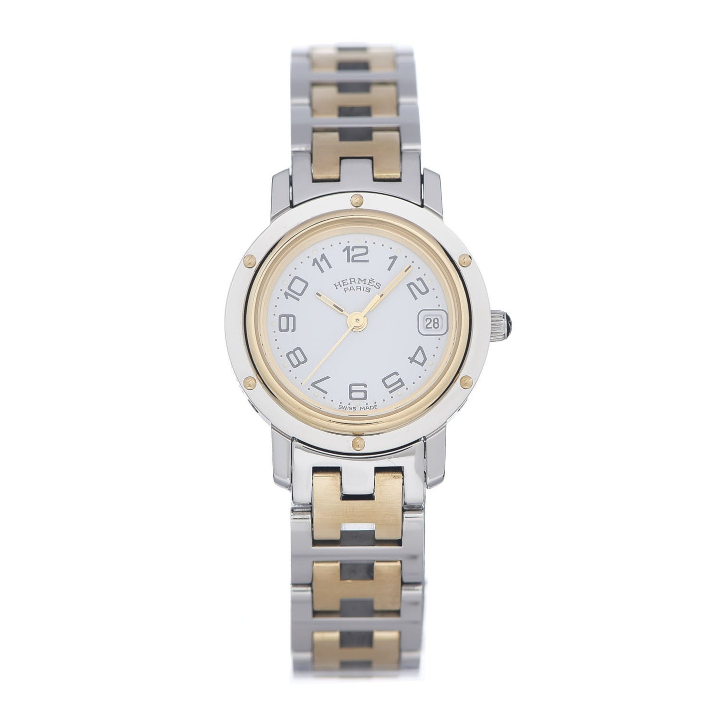 Stainless Steel 24mm Clipper Quartz Watch Gold