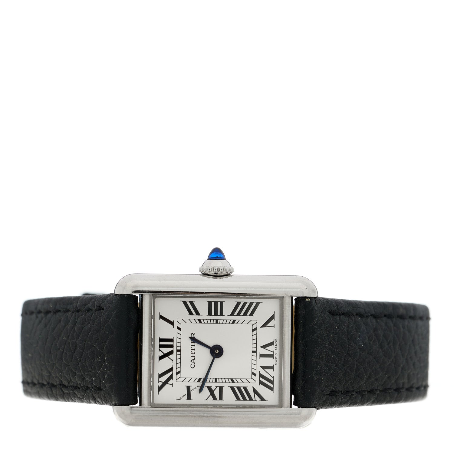 Cartier Stainless Steel Calfskin 22mm Must de Cartier Tank Quartz Watch 2 of 5