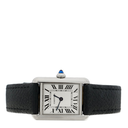 Cartier Stainless Steel Calfskin 22mm Must de Cartier Tank Quartz Watch 2 of 5