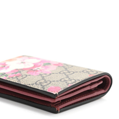 Gucci GG Supreme Monogram Blooms Card Case Wallet Beige Multicolor Dry Rose 10 of 11