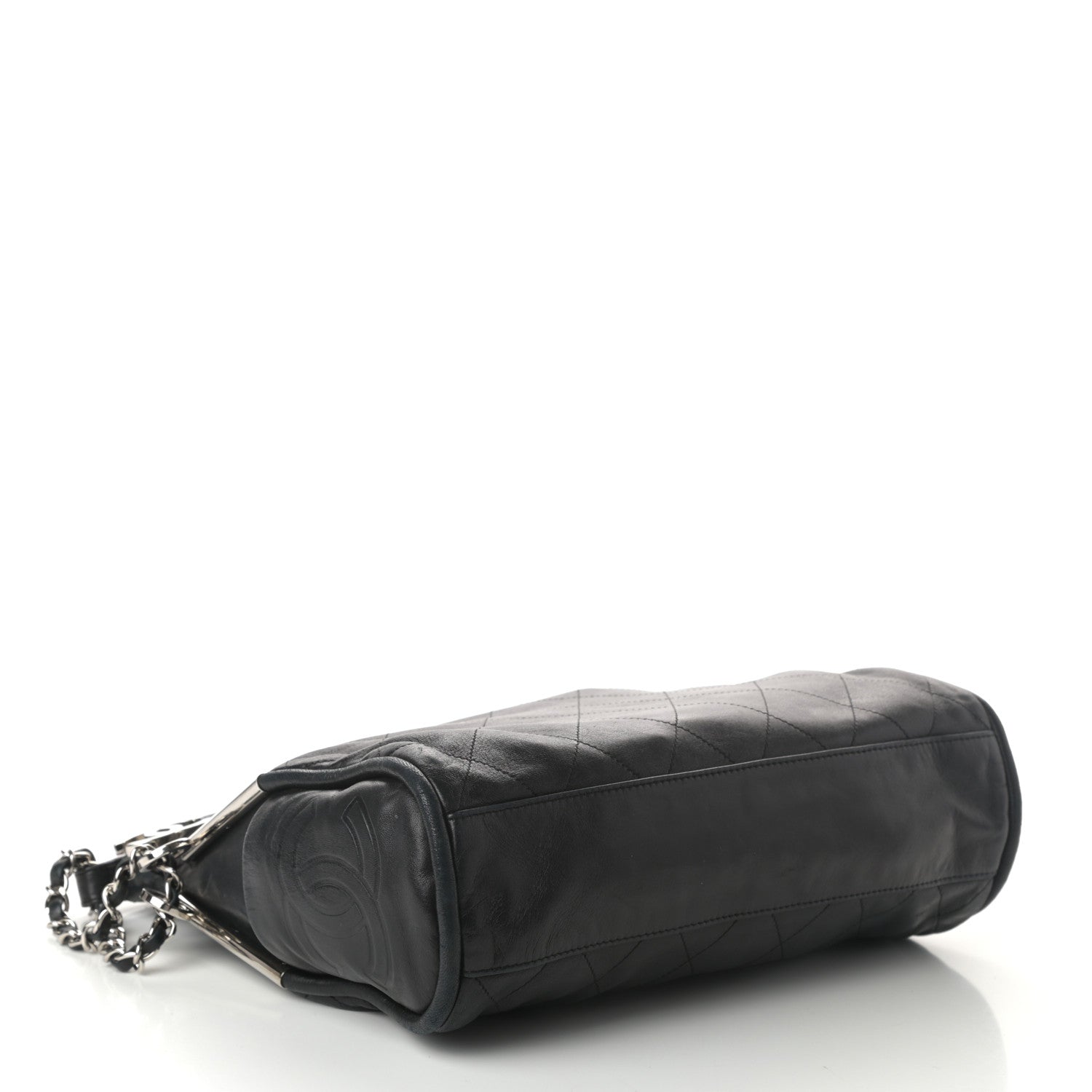 Chanel Lambskin Stitched Medium Ultimate Soft Tote Black 4 of 10