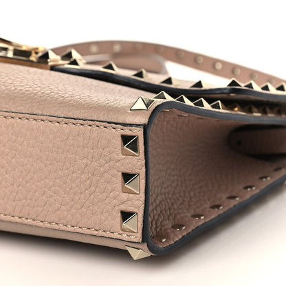 Valentino Garavani Pebbled Calfskin Medium Rockstud Flip Lock Crossbody Bag Poudre 7 of 7