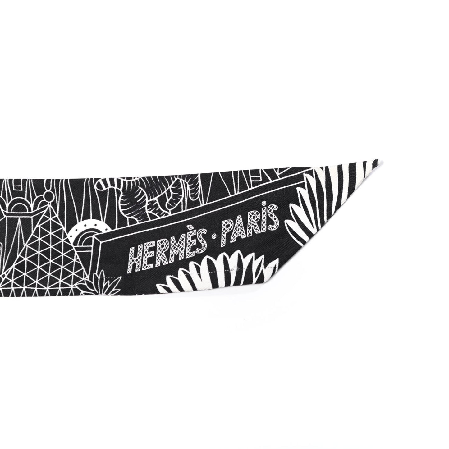 Silk Animapolis Twilly Black White