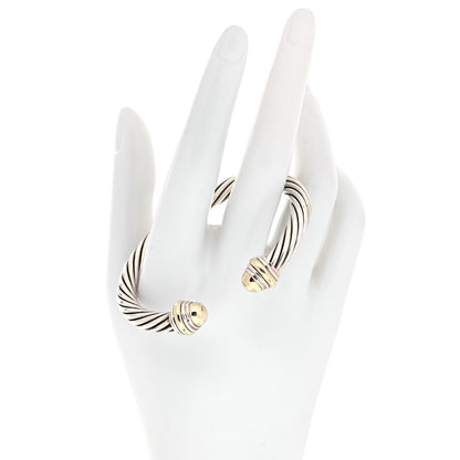 David Yurman Sterling Silver 14K Yellow Gold 7mm Cable Classics Bracelet 2 of 4