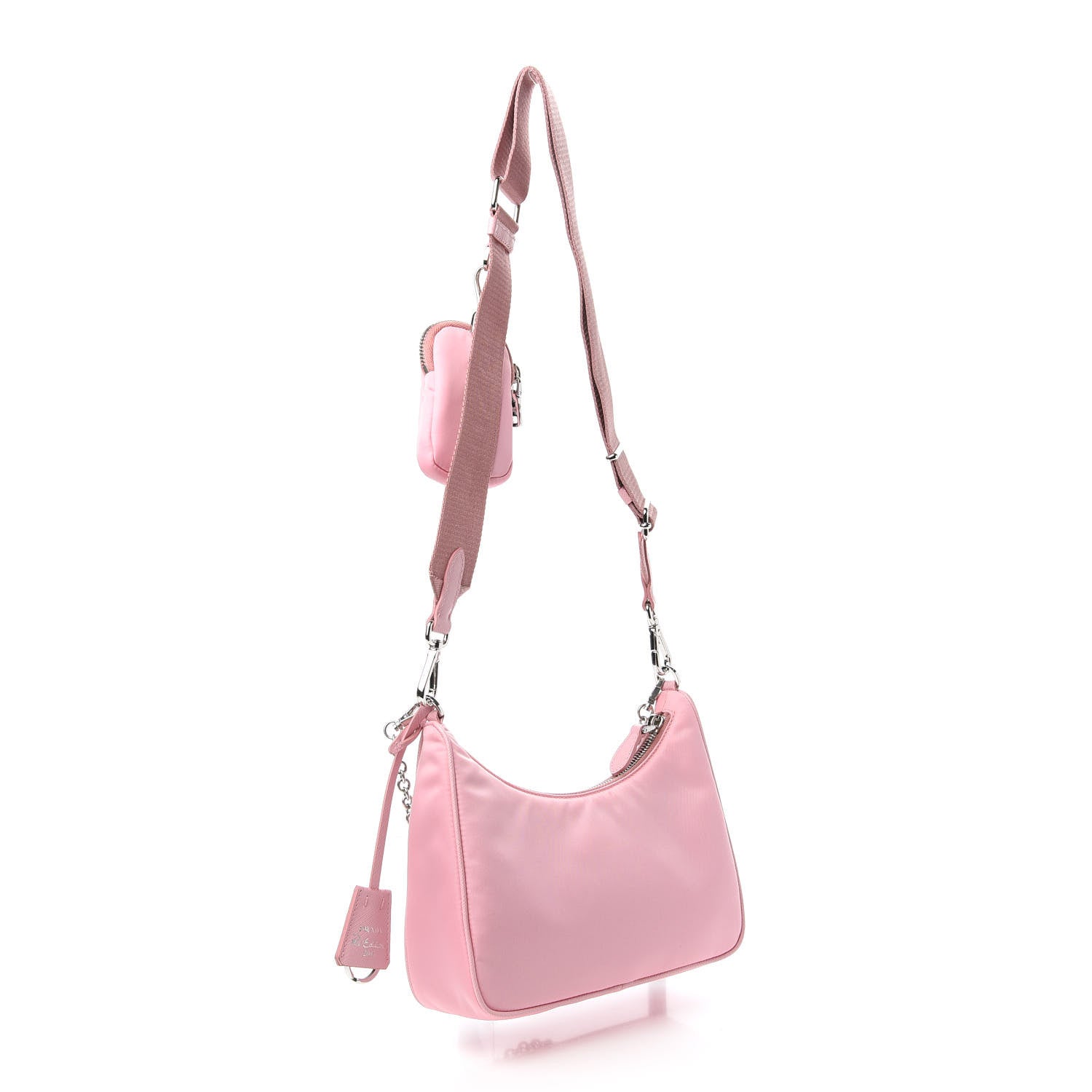 Prada Nylon Re-Edition 2005 Shoulder Bag Rosa 3 of 11