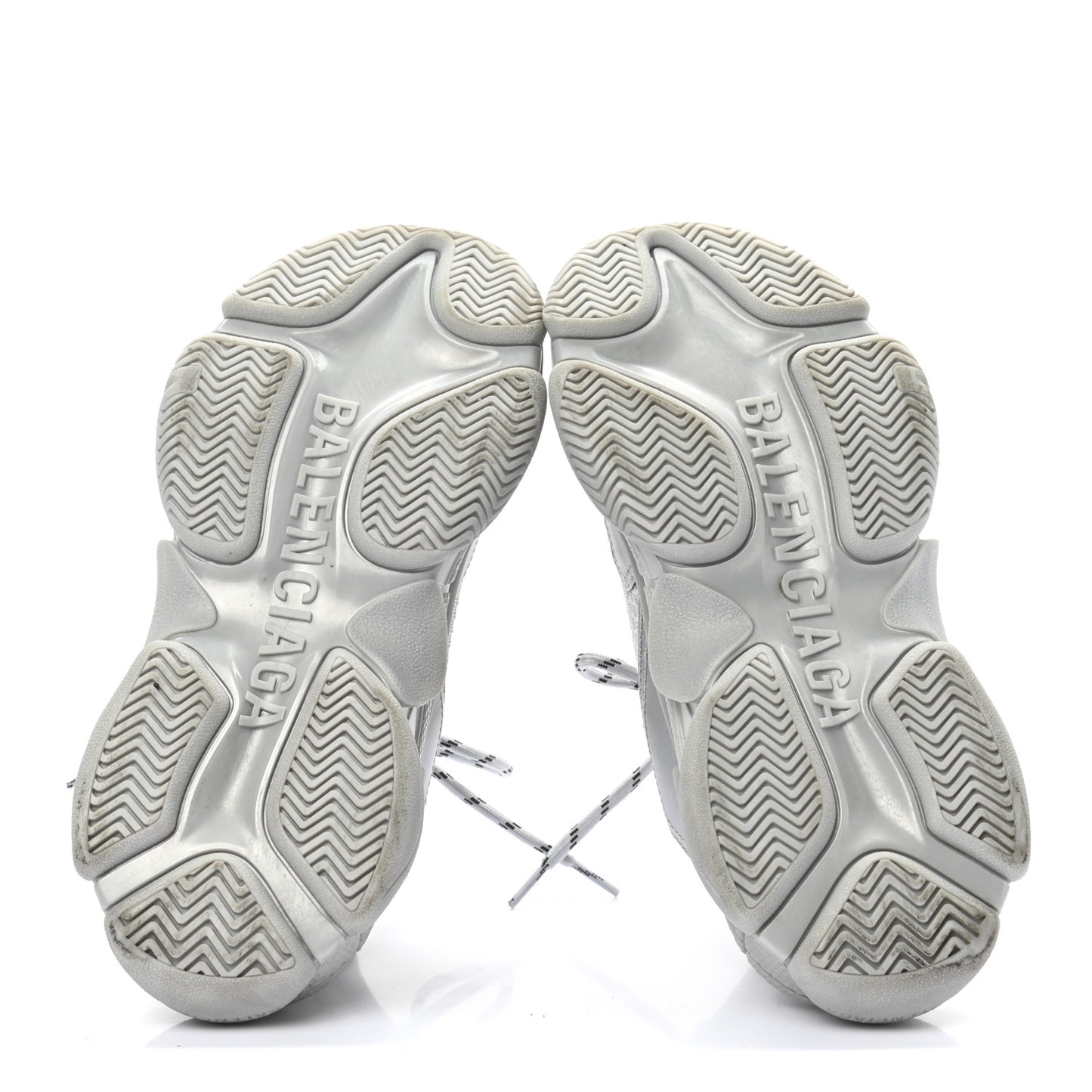 Metallic Fabric Mesh Womens Triple S Sneakers 37 Silver