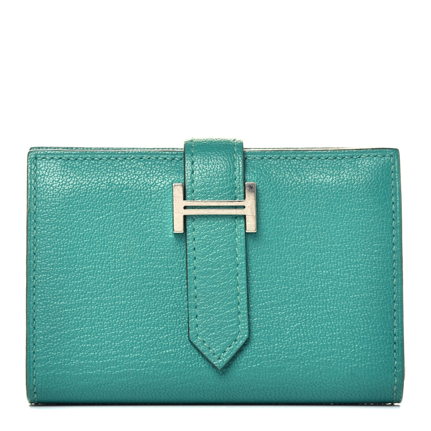 Hermes Chevre Mysore Mini Bearn Wallet Vert Verone 1 of 8