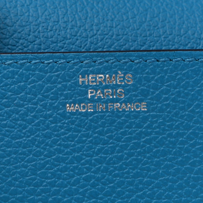 Hermes Evercolor Verso Roulis Slim Wallet Bleu Frida Rose Mexico 7 of 8