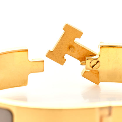 Hermes Enamel Narrow Clic Clac H Bracelet GM Marron Glace 6 of 7