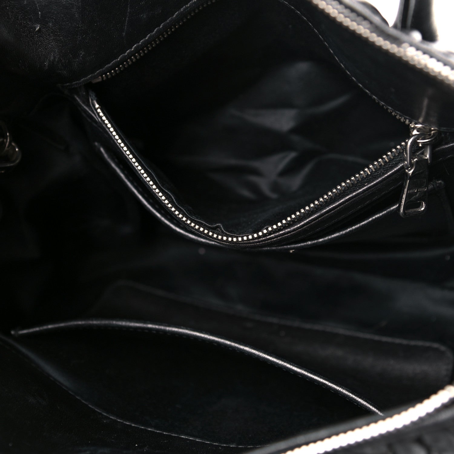 Miu Miu Nappa Matelasse Tote Black 16 of 23