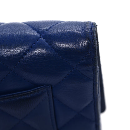 Chanel Lambskin Quilted Wallet On Chain WOC  Navy Blue 15 of 17