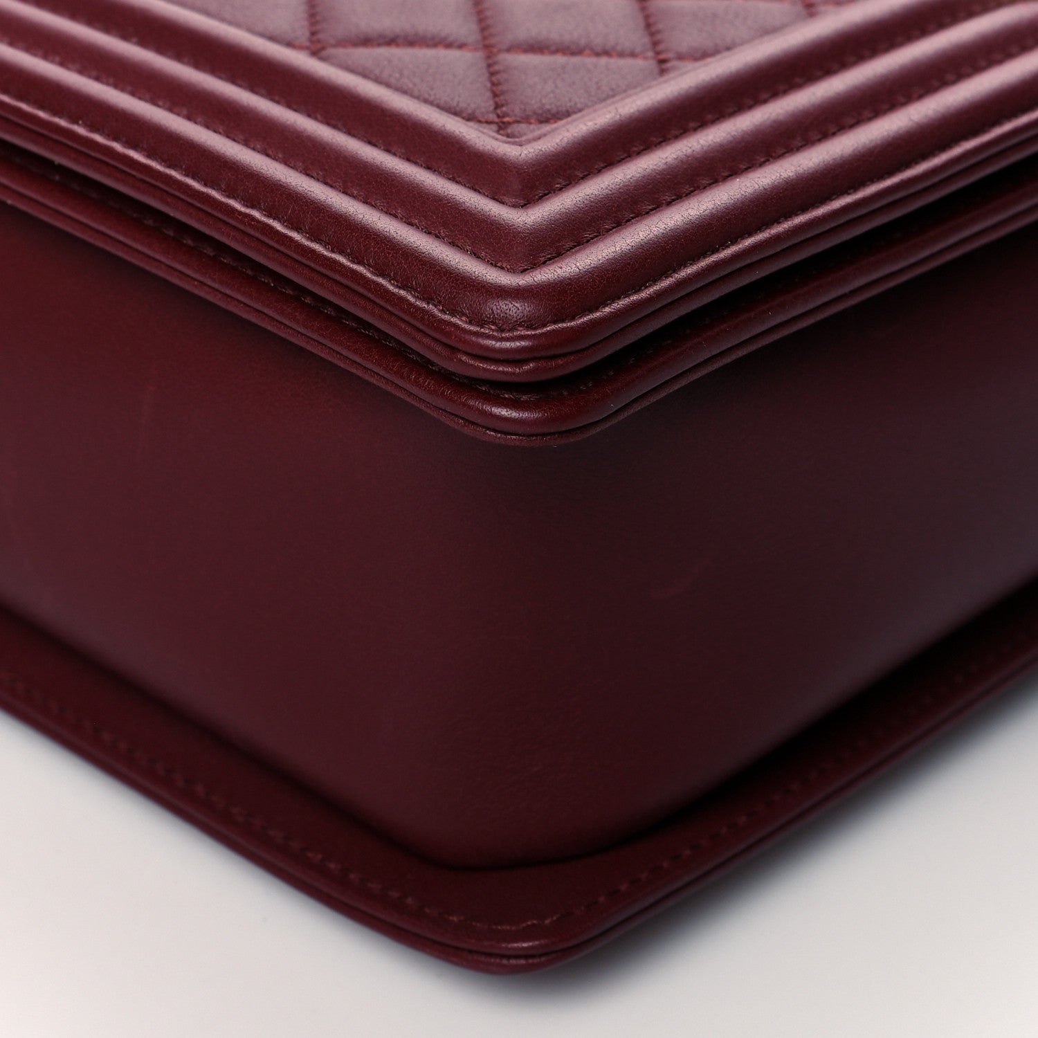Chanel Calfskin Quilted New Medium Boy Flap Burgundy 8 of 10