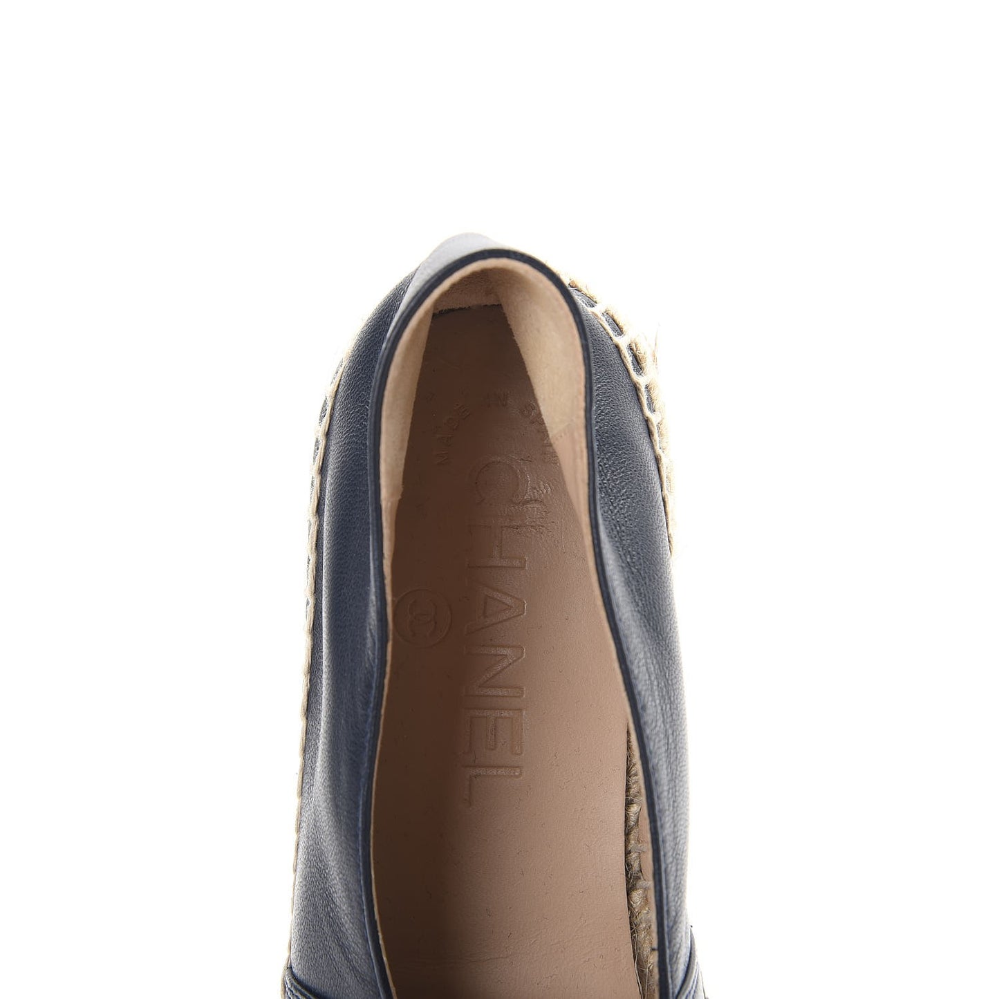 Lambskin CC Espadrilles 35 Navy Black
