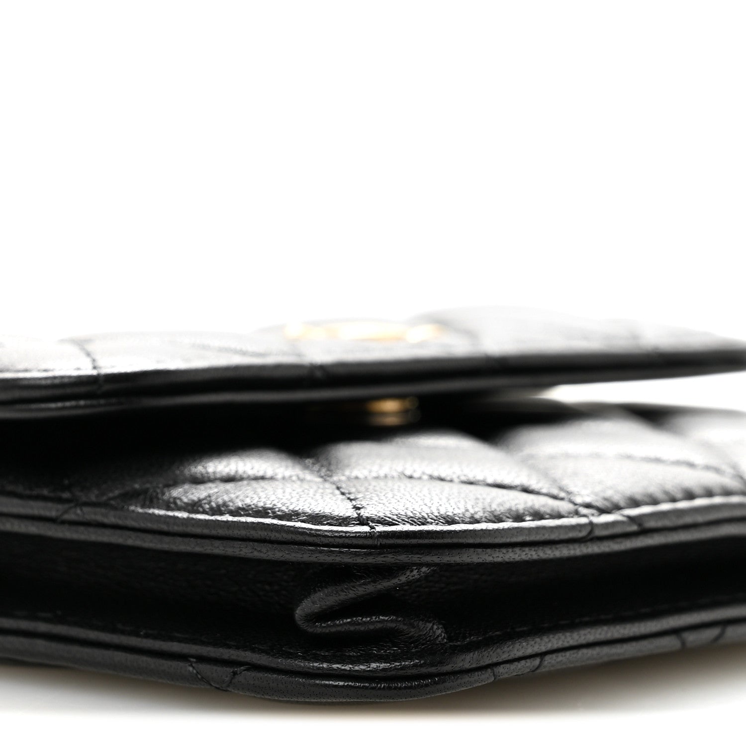 Chanel Lambskin Quilted Pearl Crush Clutch With Chain Black 10 of 12