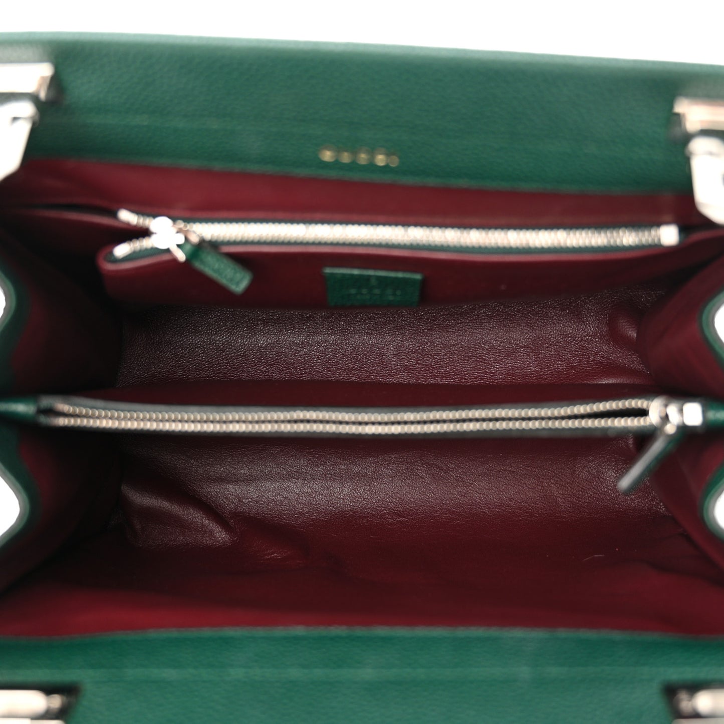 Grainy Calfskin Small Zumi Top Handle Bag Vintage Green