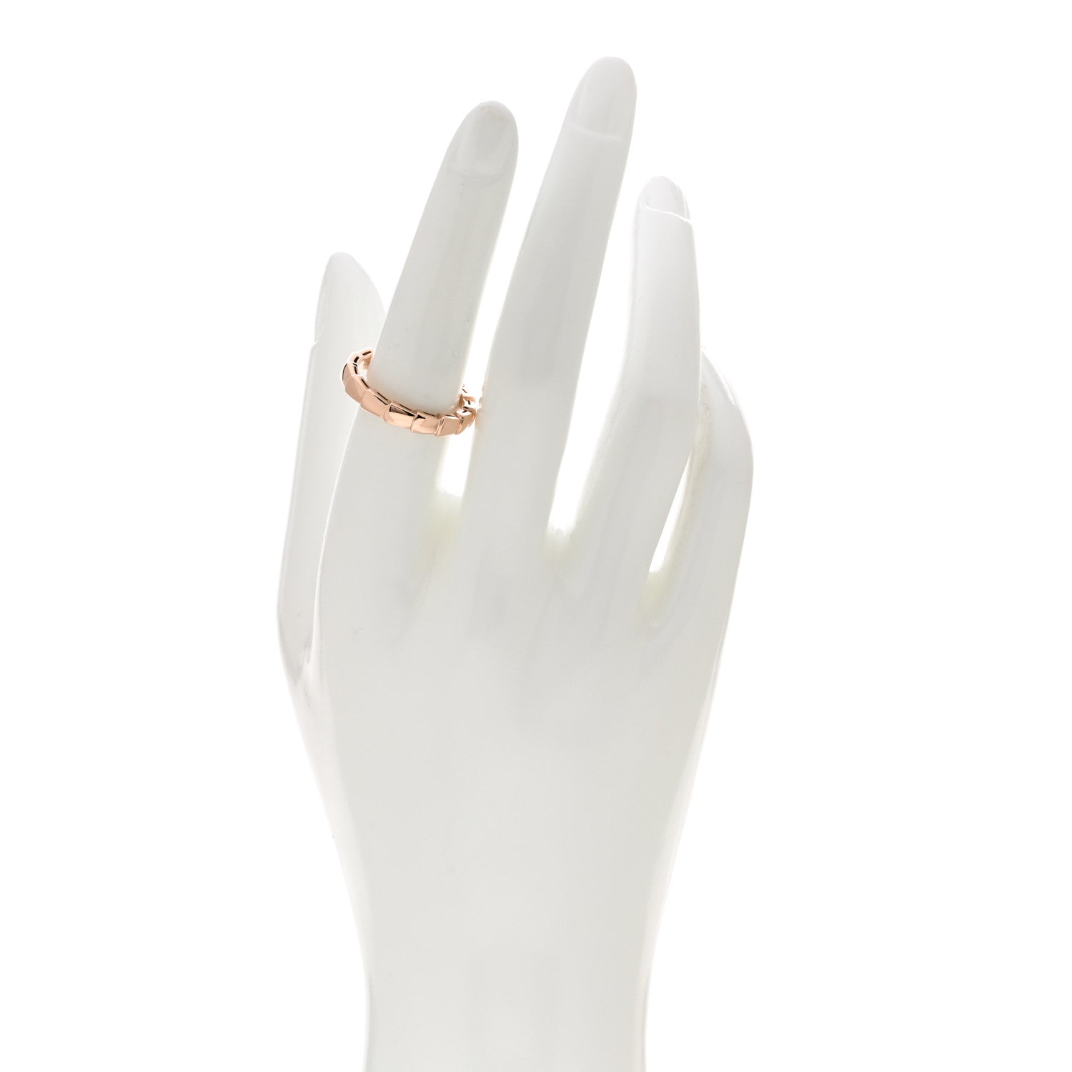Bulgari 18K Rose Gold Serpenti Viper Band Ring 56 7.5 2 of 5