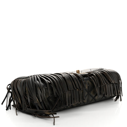 Chanel Metallic Calfskin Quilted Large Into The Fringe Flap Black 4 of 11