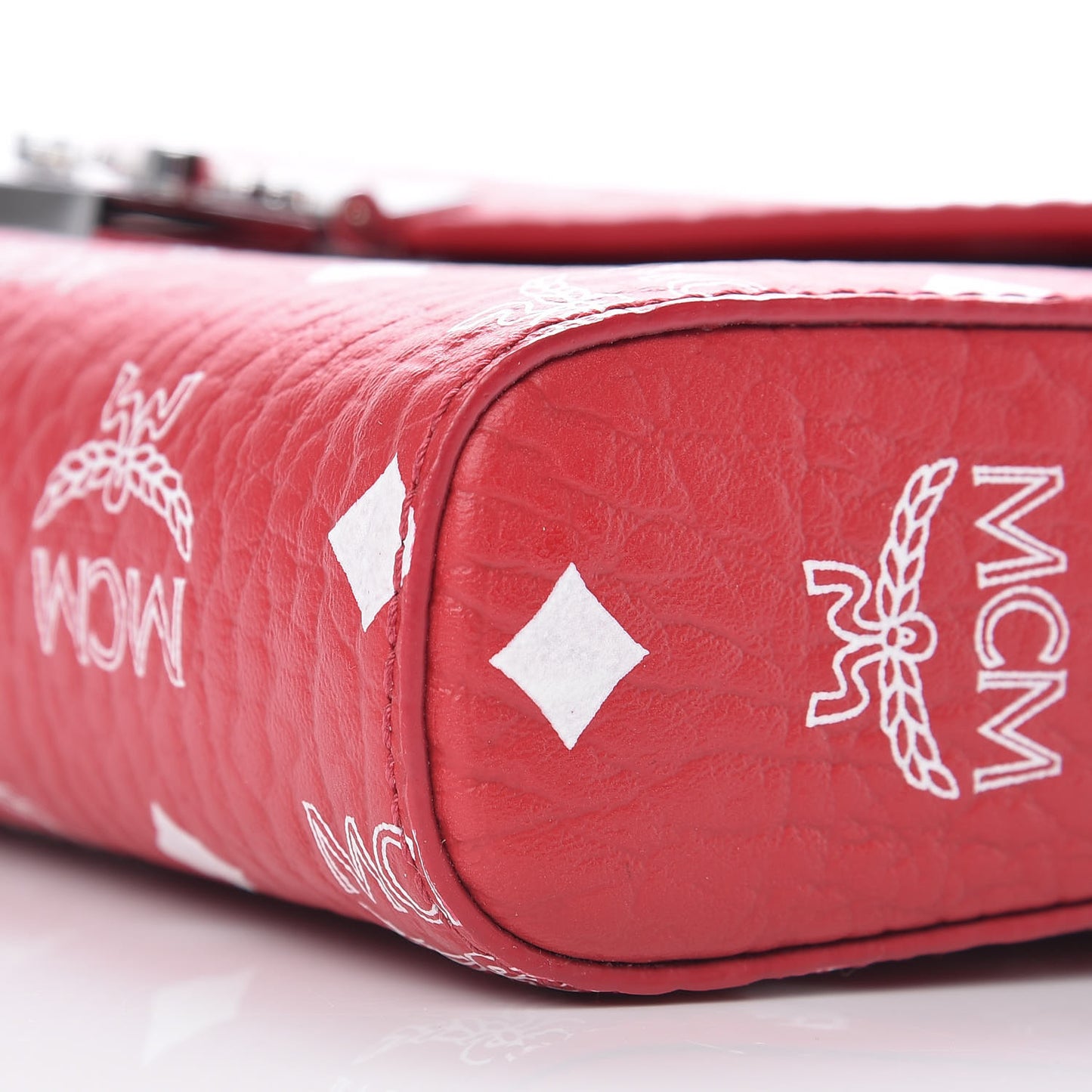 Visetos Monogram Medium Millie Crossbody Bag Ruby Red
