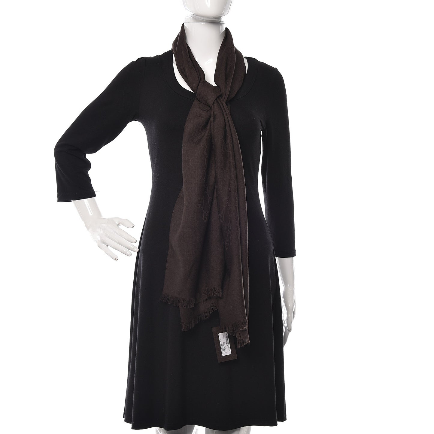 Wool Silk GG Monogram GGNat Scarf Coffee
