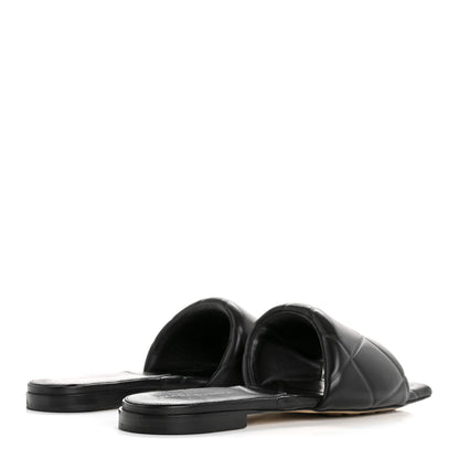 Bottega Veneta Nappa Quilted Rubber Lido Flat Sandals 40 Black 5 of 11