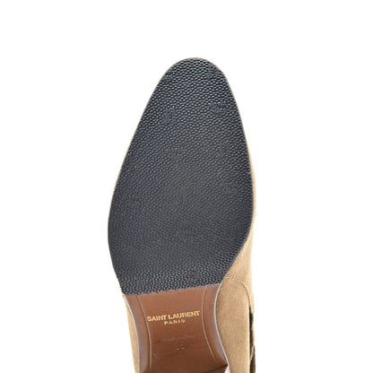 Saint Laurent Suede Womens Blake Ankle Boots 35 New Sigaro 12 of 17
